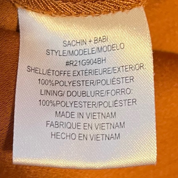 Anthropologie Sachin & Babi Copper Satin Charmeuse "Cali" Cowl Neck Slip Dress - Picture 12 of 13